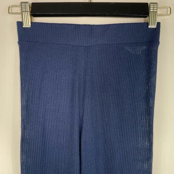 NWOT American Eagle Navy Semi Sheer Ribbed Leggings - Picture 7 of 7